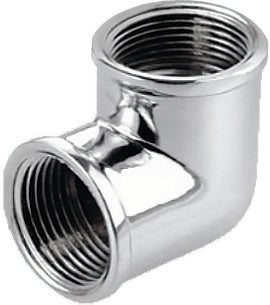 Codo cromado de 1/2" para cabez de ducha